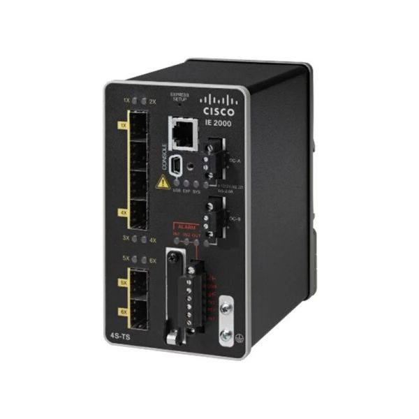IE-2000-4S-TS-G-L - Cisco IE-2000 Series 6-Ports 1GBASE-X SFP Layer 2 DIN Rail-mountable Managed Rugged Switch