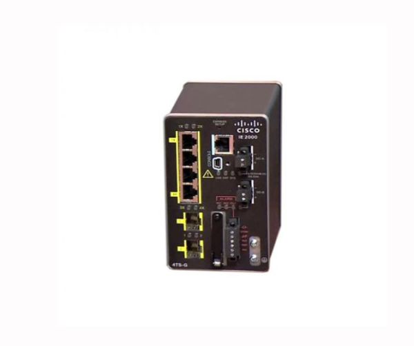 IE-2000-4T-G-B - Cisco IE-2000 Series 6-Ports 10/100/1000BASE-T Ethernet Layer 2 DIN Rail-mountable Managed Rugged Switch