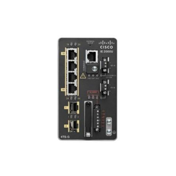 IE-2000U-4T-G - Cisco IE-2000 Series 6-Ports 10/100/1000BASE-T Ethernet Layer 2 DIN Rail-mountable Managed Rugged Switch