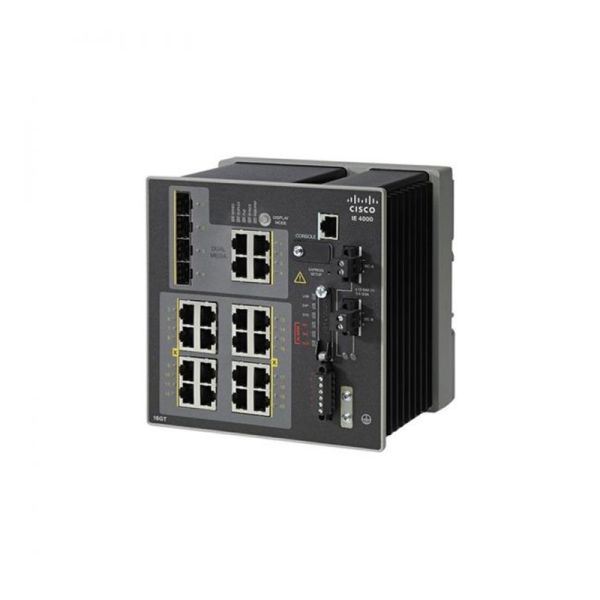 IE-4000-16GT4G-E - Cisco Catalyst IE-4000 Series 16-Ports 10/100/1000BASE-T Ethernet Layer 2 DIN Rail-mountable Managed Rugged Switch with 4-Ports SFP