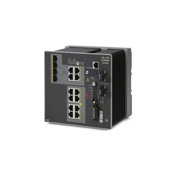 IE-4000-8GT4G-E - Cisco 4000 Series 8-Ports 10/100/1000BASE-T Layer 2 DIN Rail-mountable Managed Industrial Network Switch with 4-Ports SFP