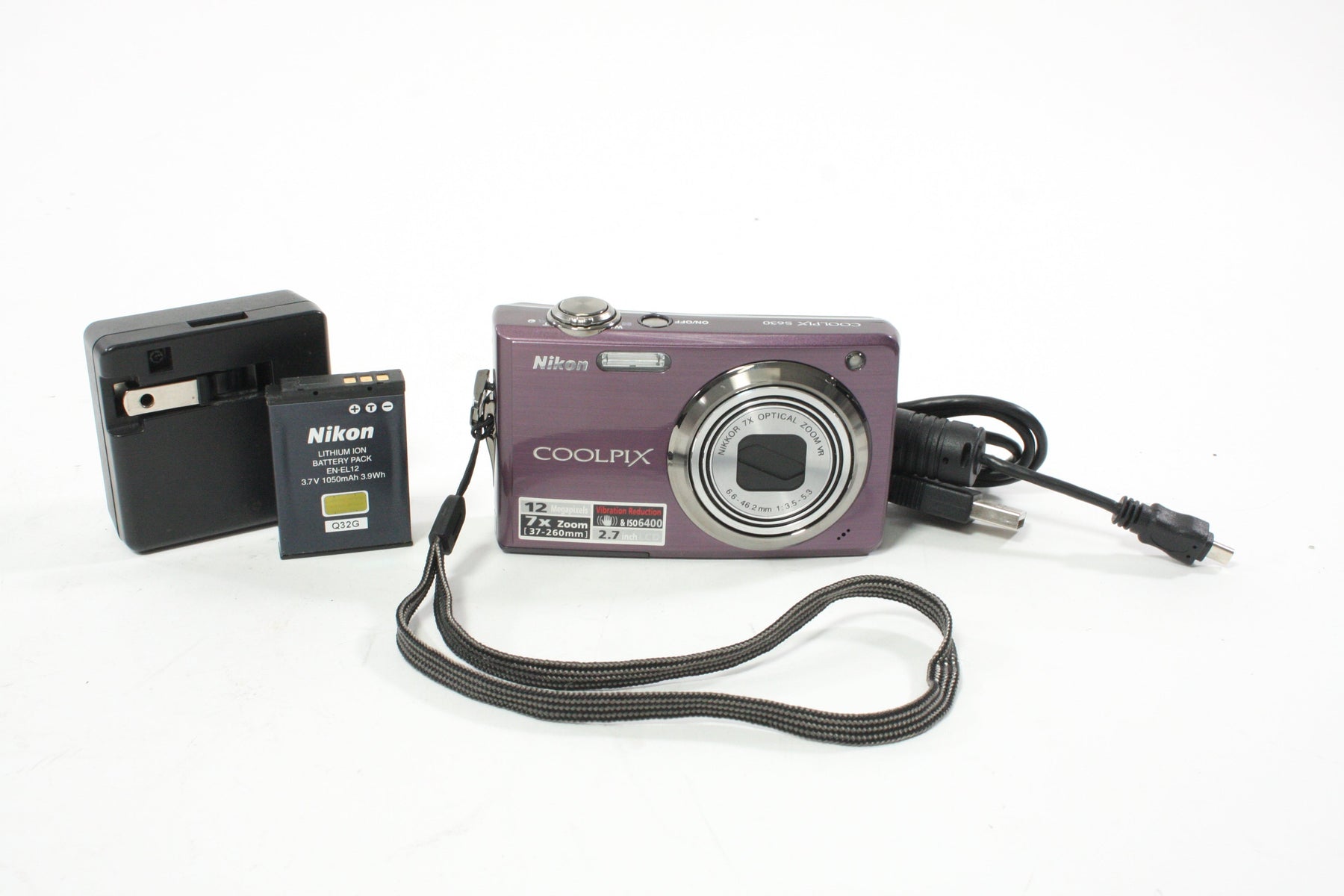 Nikon Coolpix S630 Digital Point-and-Shoot 7x Zoom 12.0mp (Purple)