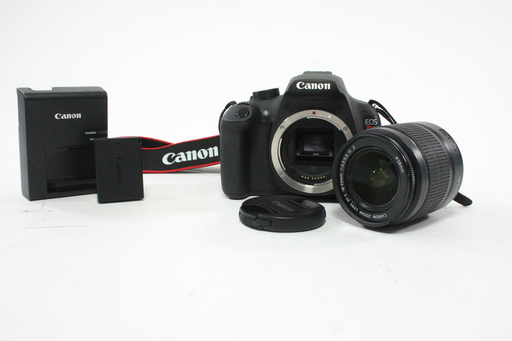 Canon Rebel T5 DSLR with 18-55mm f/3.5-5.6 IS II EF-S EF Lens w Shutter Count 2,473