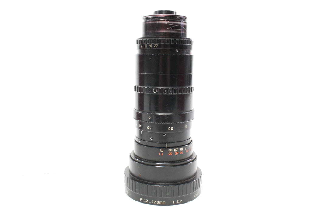 P. Angenieux Paris 12-120mm f/2.2 Angenieux-Zoom Type 10x12 B Lens for Arri Flex Mount AS-IS