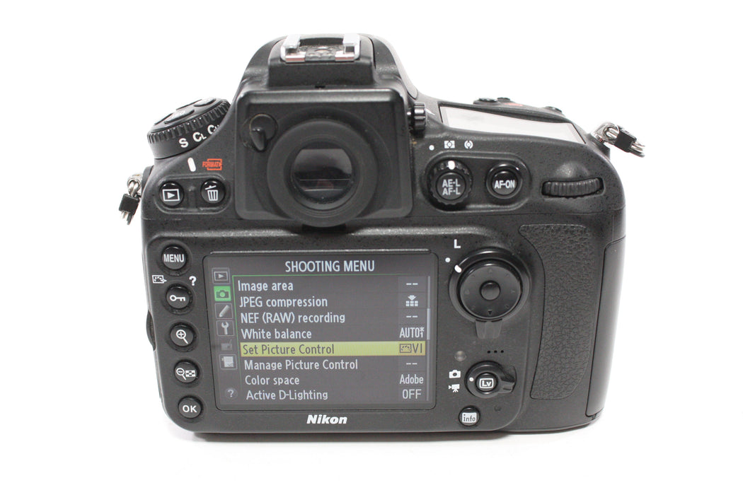 Nikon D800 DSLR Camera Body with Shutter Count 12,689