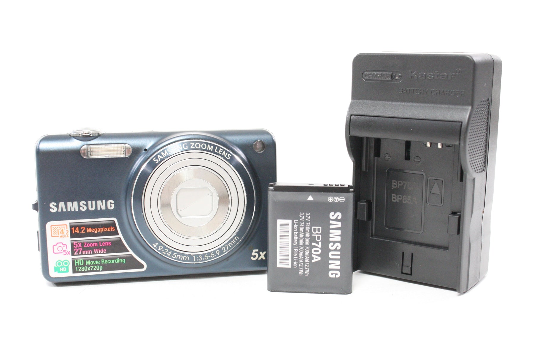 Samsung ST65 Digital Point and Shoot Camera 5x zoom 14.2mp (Blue)