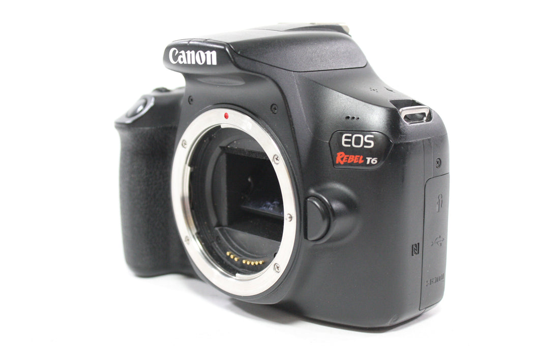 Canon Rebel T6 DSLR Camera Body with Shutter Count 17,049 AS-IS