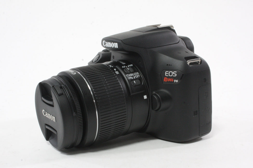 Canon EOS Rebel T6 Digital with Canon 18-55mm f/3.5-5.6 IS II Lens for EF Mount  Shutter Count 291