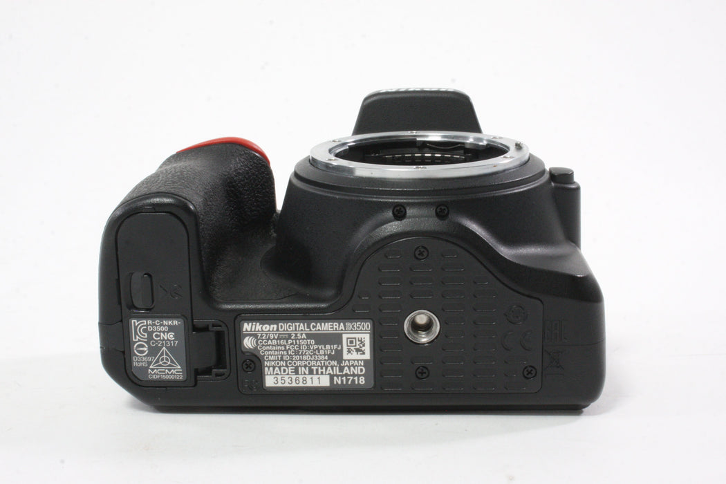 Nikon D3500 Digital with 18-55mm f/3.5-5.6 G VR AF-P DX NIKKOR for F Mount with a Shutter Count of 5,265