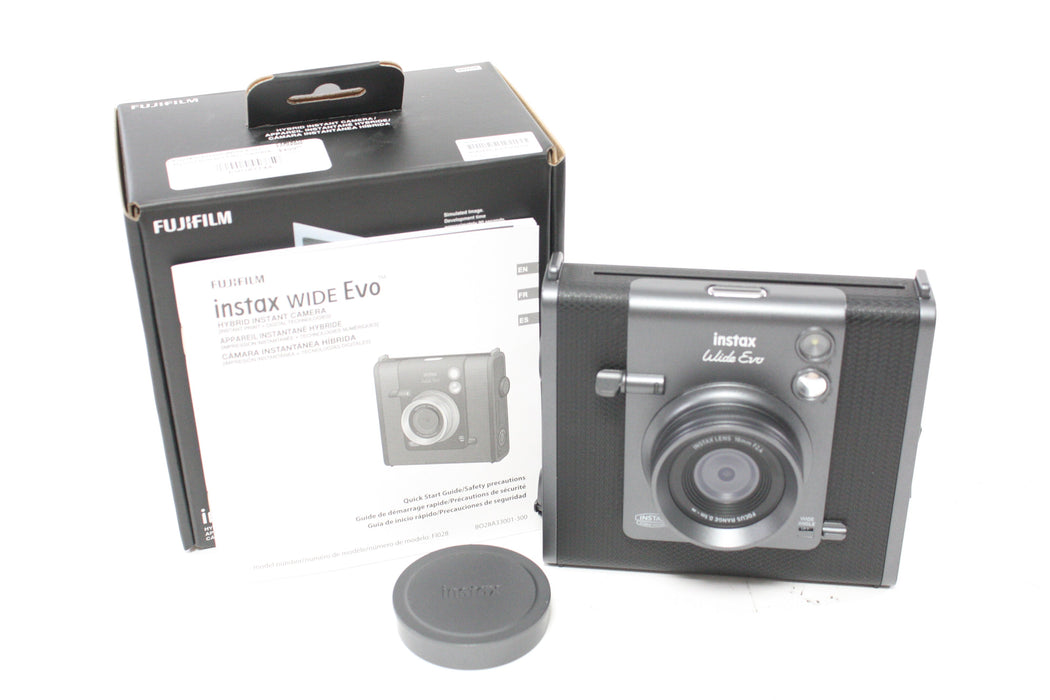 Fujifilm Instax Wide Evo Hybrid Instant Film Camera (Black)