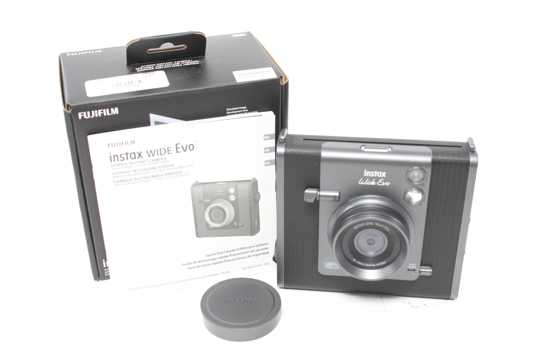Fujifilm Instax Wide Evo Hybrid Instant Film Camera (Black)