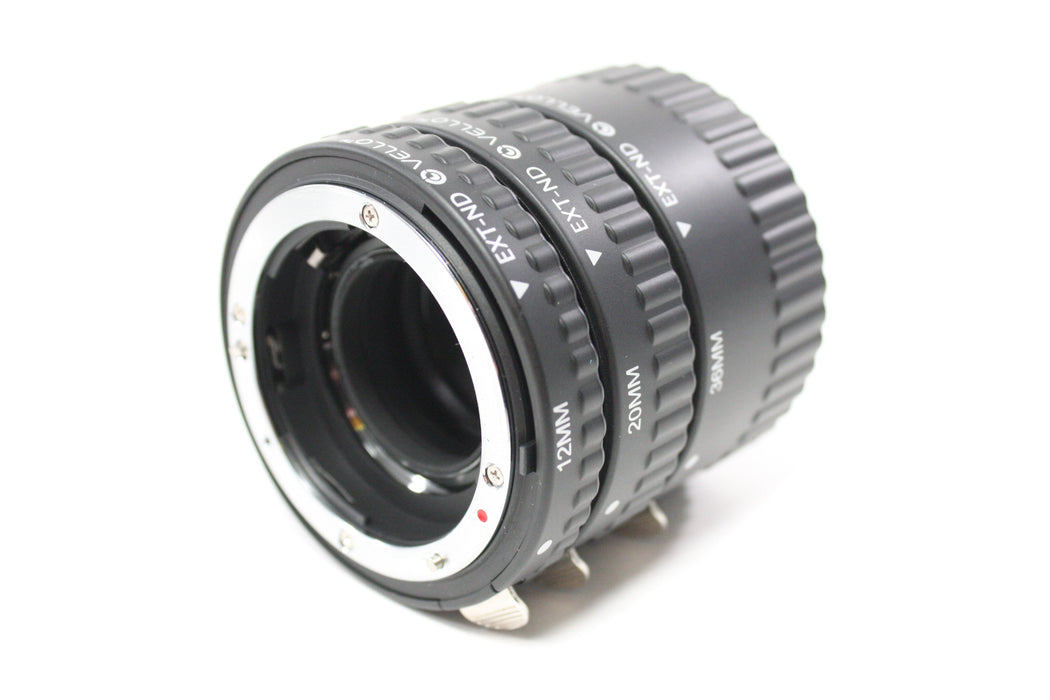 Vello Auto Focus Extension Tube Set for Nikon F Mount 12mm, 20mm, and 36mm