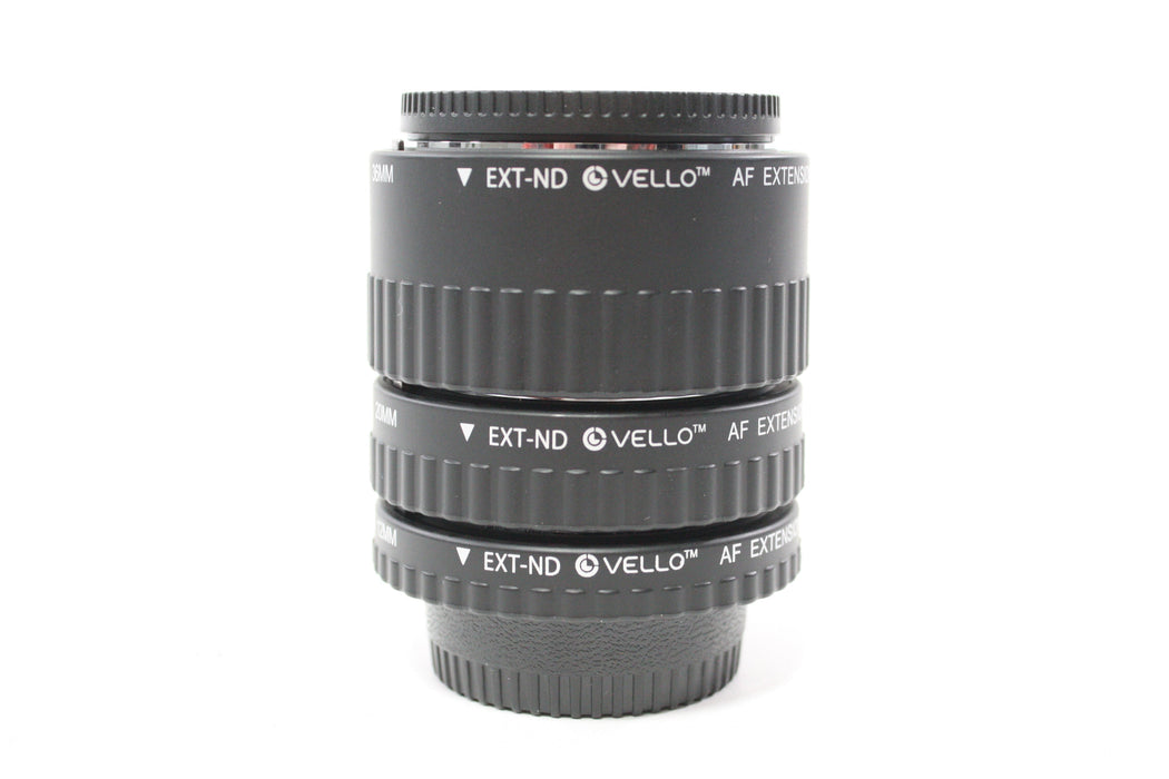 Vello Auto Focus Extension Tube Set for Nikon F Mount 12mm, 20mm, and 36mm