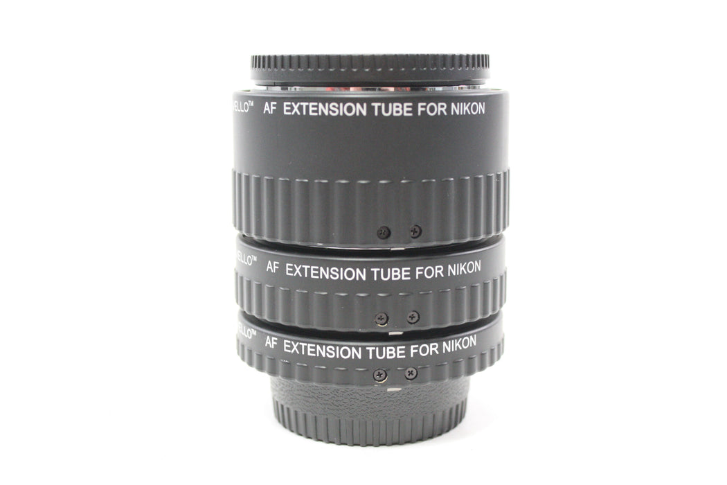 Vello Auto Focus Extension Tube Set for Nikon F Mount 12mm, 20mm, and 36mm