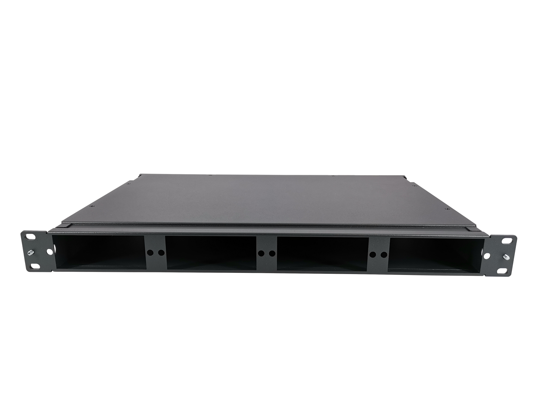 FHD High Density 1U Rack Mount Enclosure Unloaded, Tool-less Removable Top Cover, Holds up to 4 x FHD Cassettes or Panels, 144 Fibers (LC), FHD-1UFMT-N