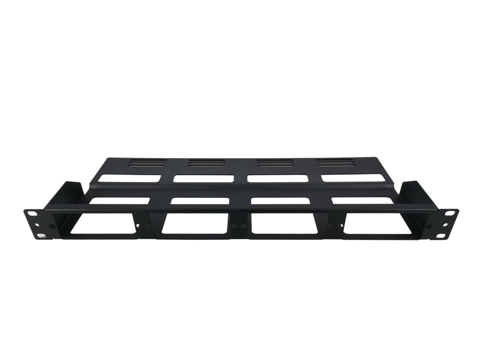 FHD High Density 1U Rack Mount Modular Enclosure Unloaded, Rear Cable Managers, Holds up to 4 x FHD Cassettes or Panels, 144 Fibers (LC), FHD-1U-CMP400