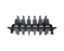FHD Fiber Adapter Panel, OS2/OM3/OM4, 12x MTP® Key Up to Key Down (Black) Adapter, Ceramic Sleeve