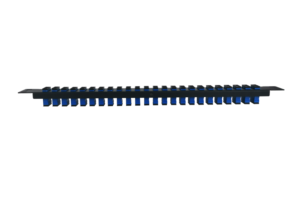 FHU 1U 19'' Fiber Adapter Panel, 48 Fibers OS2 Single Mode, 24x SC UPC Duplex (Blue) Adapter, Ceramic Sleeve