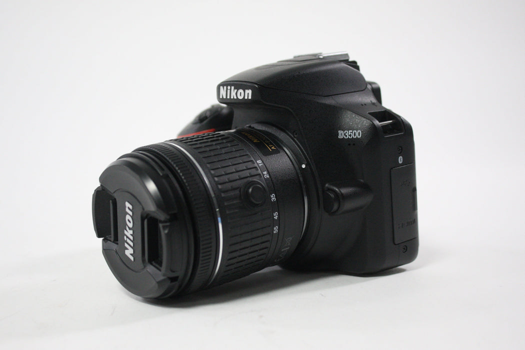 Nikon D3500 DSLR Camera with 18-55mm f/3.5-5.6 G DX VR AF-P Lens, Shutter Count 604