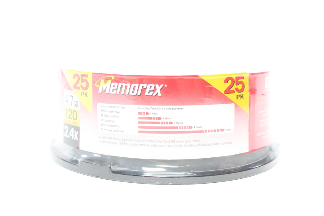 Memorex DVD+RW Rewritable 2.4x Discs 25 Pack (UNOPENED)