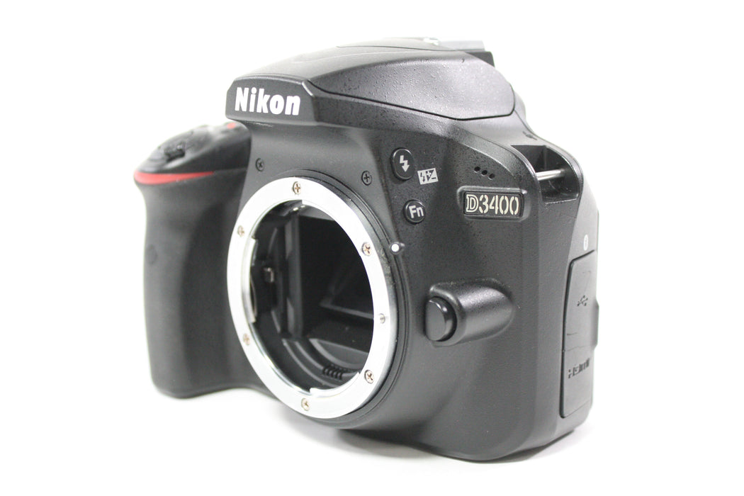 Nikon D3400 DSLR Camera with 18-55mm f/3.5-5.6 G DX VR AF-P Lens with Shutter Count 3,187