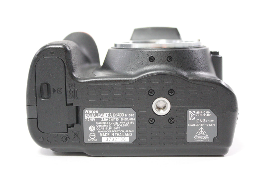 Nikon D3400 DSLR Camera with 18-55mm f/3.5-5.6 G DX VR AF-P Lens with Shutter Count 3,187