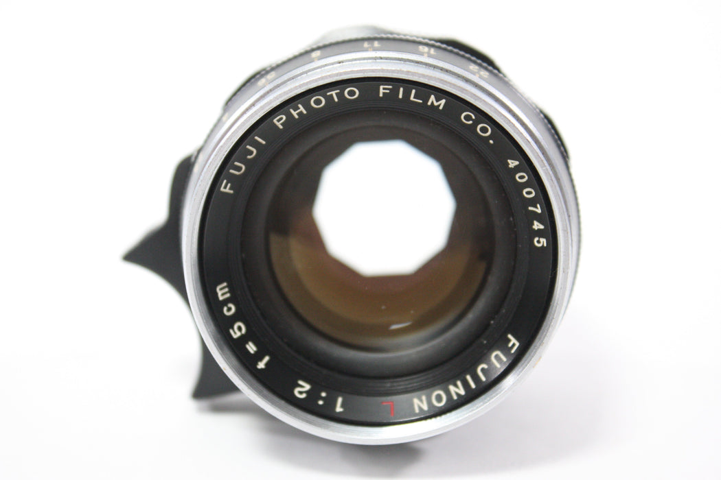 Fuji 5cm f/2 Fujinon L Lens with Fotodiox 50-70 M39-L/M Adapter