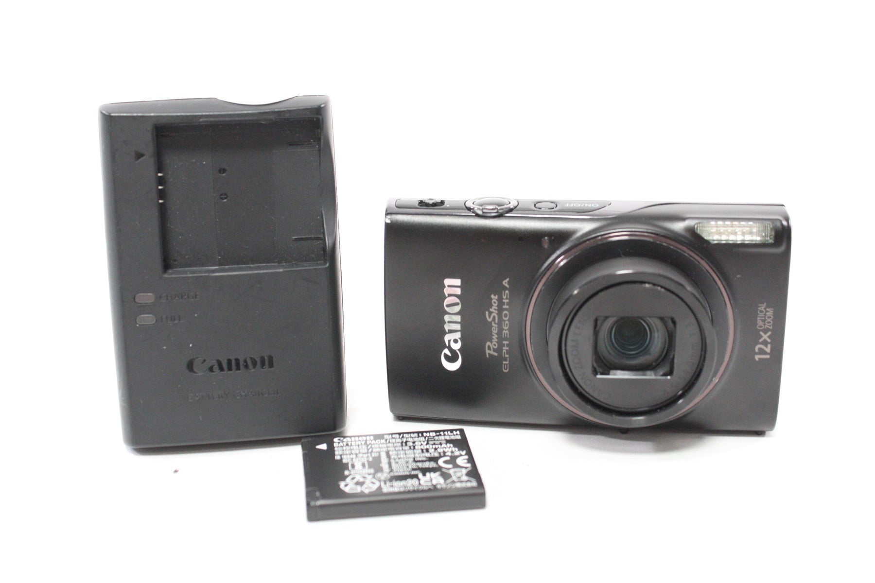 Canon PowerShot ELPH 360 HS A Digital Point and Shoot Camera 12x Zoom 20mp AS-IS