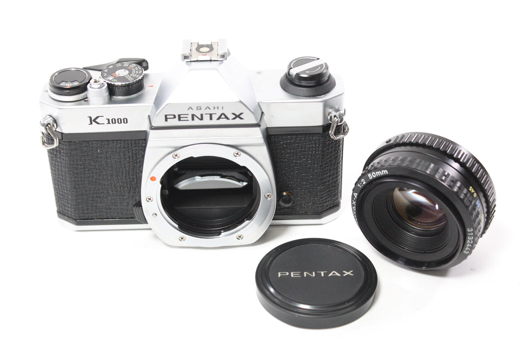 Pentax K1000 35mm SLR Camera with SMC Pentax-A 50mm f/2 Lens