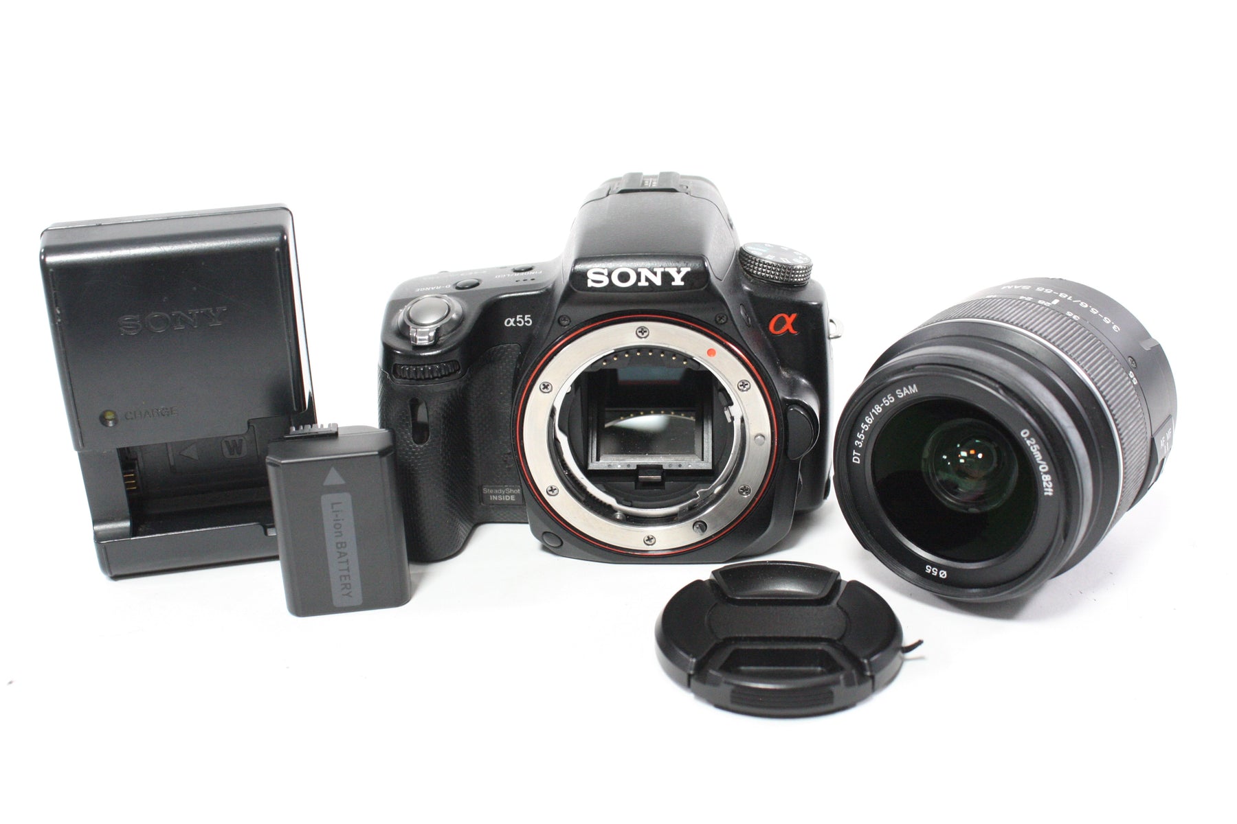 Sony a55 DSLR Camera with Sony 18-55mm f/3.5-5.6 DT SAM Lens with Shutter Count 49,764