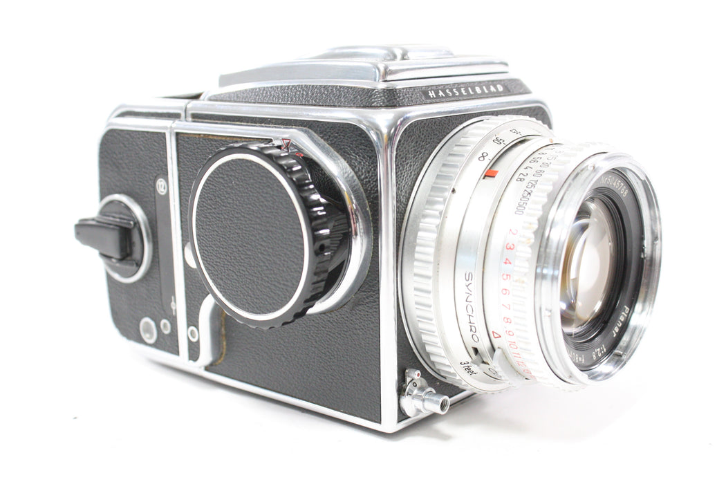 Hasselblad 500C Camera with Planar 80mm f/2.8 Lens, 120 A12 Film Back, Waist Level Viewfinder and BrightScreen Proscreen 20/20 Focus Screen