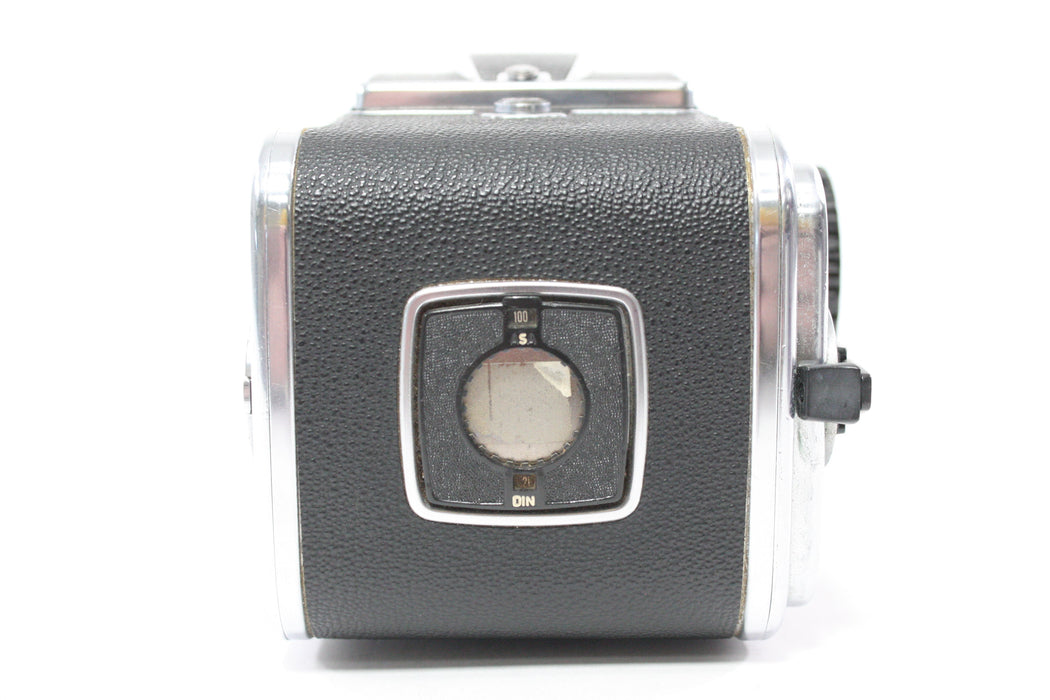 Hasselblad 500C Camera with Planar 80mm f/2.8 Lens, 120 A12 Film Back, Waist Level Viewfinder and BrightScreen Proscreen 20/20 Focus Screen