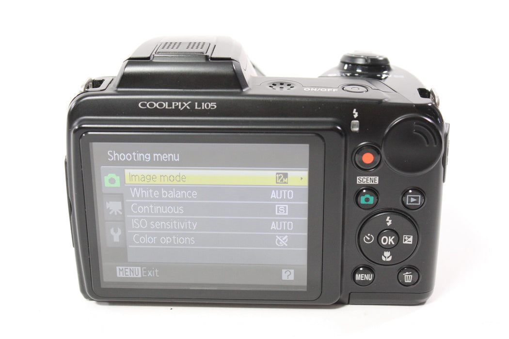 Nikon Coolpix L105 Digital Point and Shoot Camera 15x Zoom 12.1mp