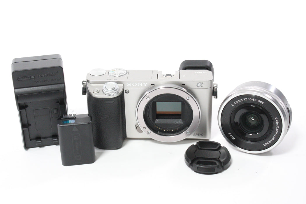 Sony a6000 Digital Mirrorless Camera with 16-50mm f/3.5-5.6 PZ OSS Lens with Shutter Count 13,315