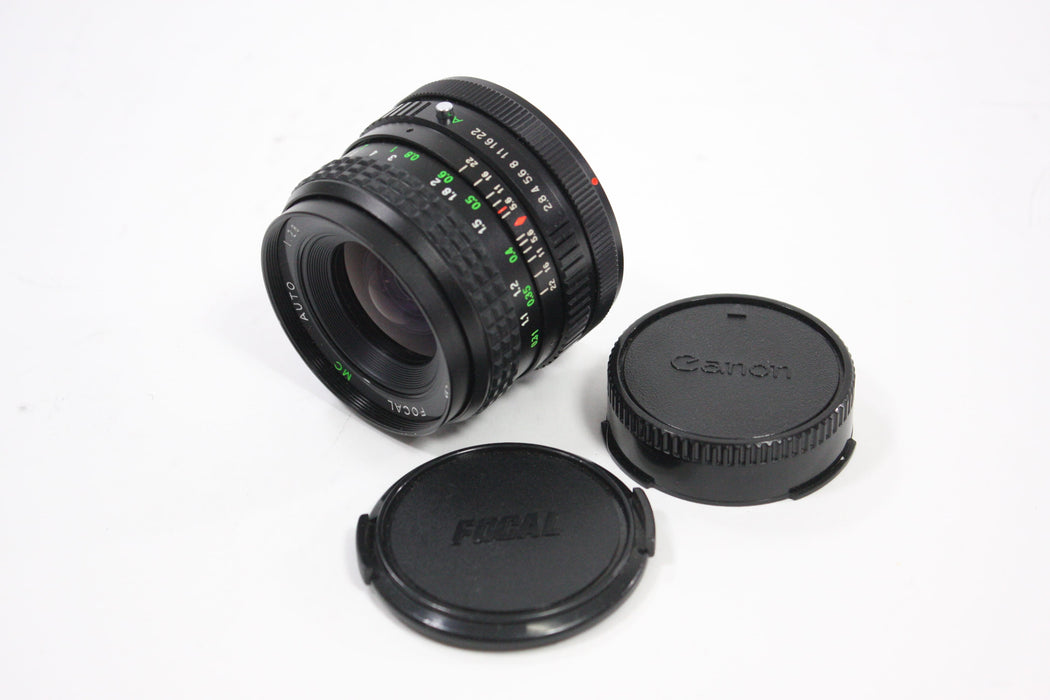 Focal 28mm f/2.8 MC Auto Lens for Canon FD Mount