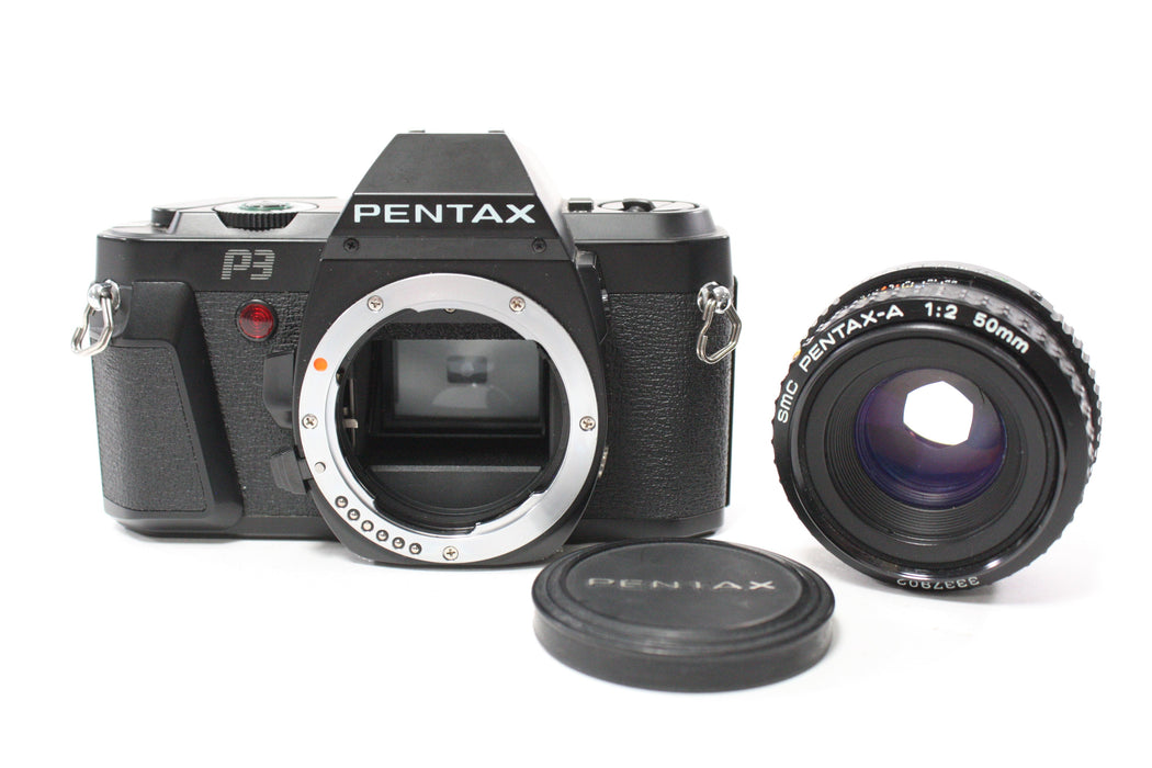 Pentax P3 35mm SLR Camera with 50mm f/2 SMC Pentax-A Lens