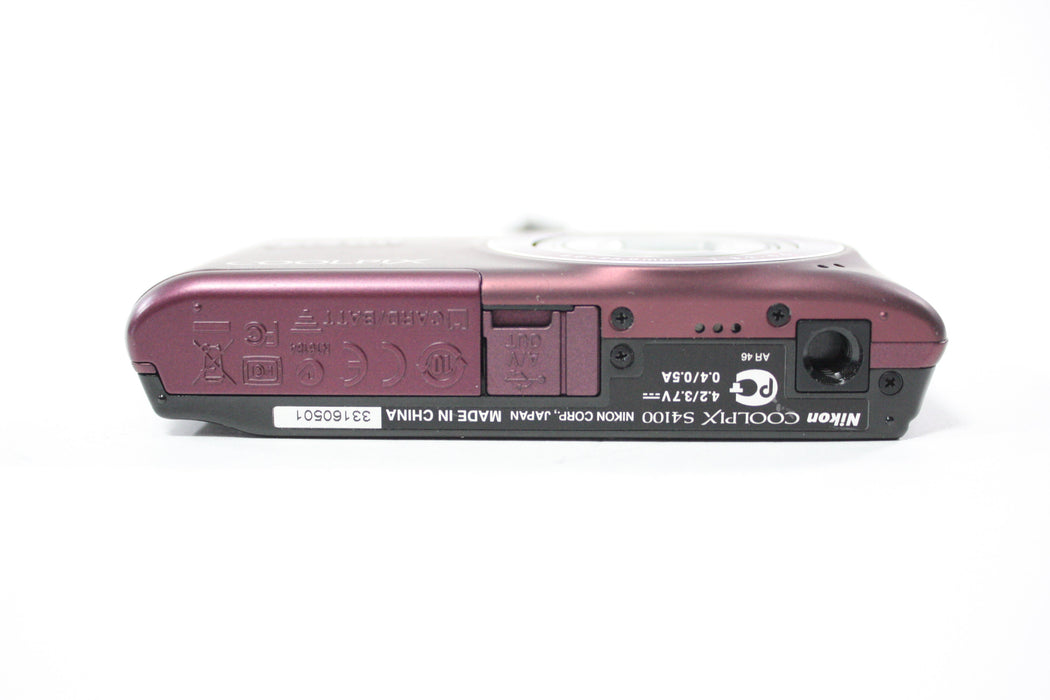 Nikon Coolpix S4100 Digital Point and Shoot Camera 5x Zoom 14mp, Plum (Parts Only)