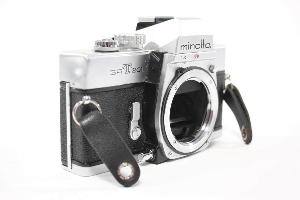 Minolta SRT201 35mm SLR Camera with Minolta 50mm f/1.7 Rokkor-X MD Lens
