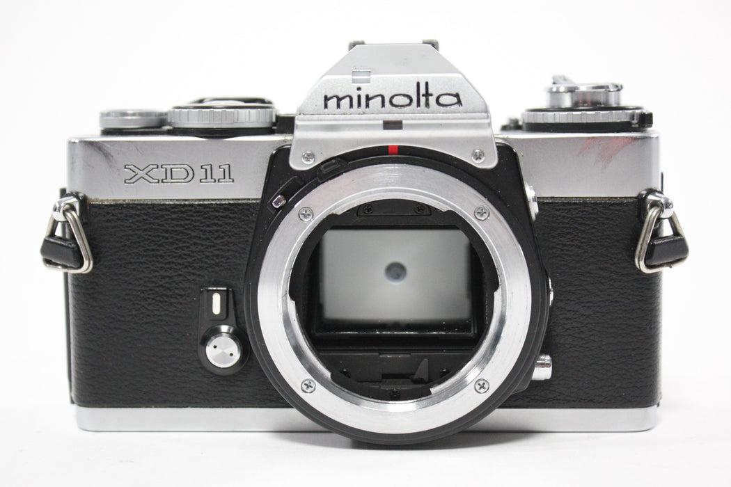 Minolta XD11 35mm SLR Camera with Minolta 28-80mm f/3.5-4.5 Macro Rokinon Auto Zoom Lens
