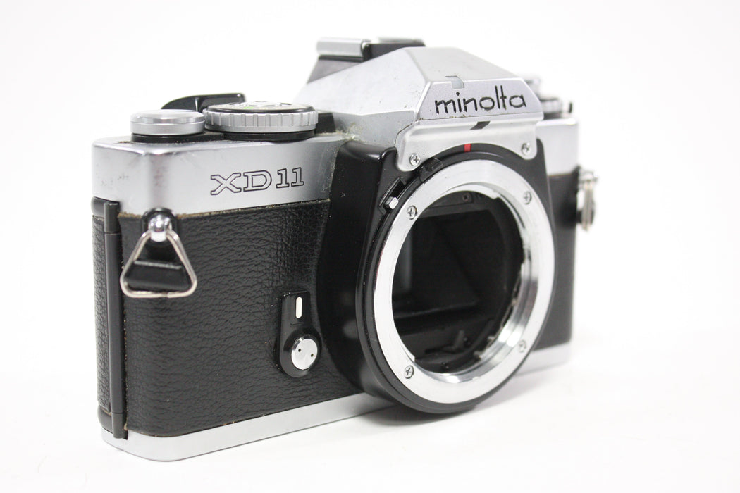 Minolta XD11 35mm SLR Camera with Minolta 28-80mm f/3.5-4.5 Macro Rokinon Auto Zoom Lens