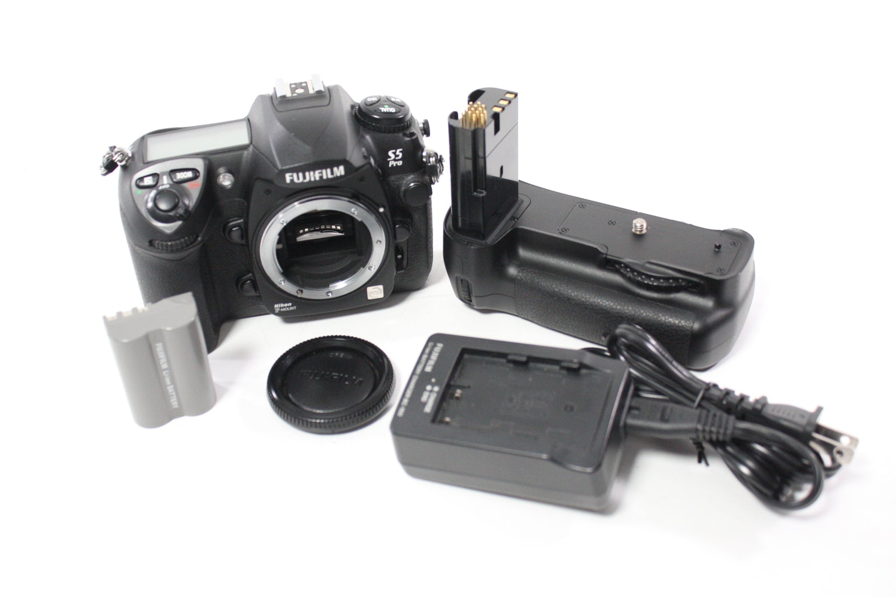 Fujifilm S5 Pro DSLR Camera Body with Nikon MB-D200 Battery Grip with Shutter Count 26,400