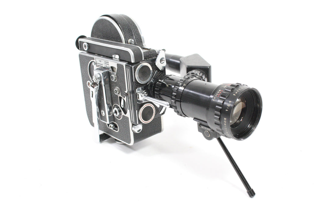 Bolex H16 Reflex 16mm Movie Camera with SOM Berthiot Pan-Cinor 17.5-70mm f/2.4 Lens