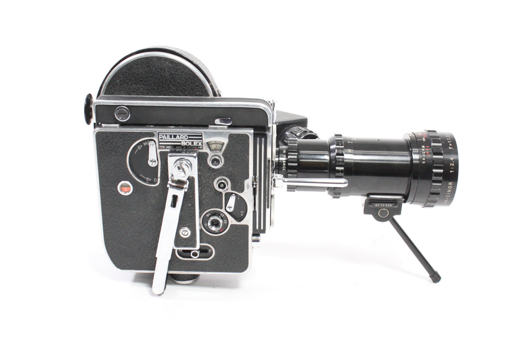 Bolex H16 Reflex 16mm Movie Camera with SOM Berthiot Pan-Cinor 17.5-70mm f/2.4 Lens