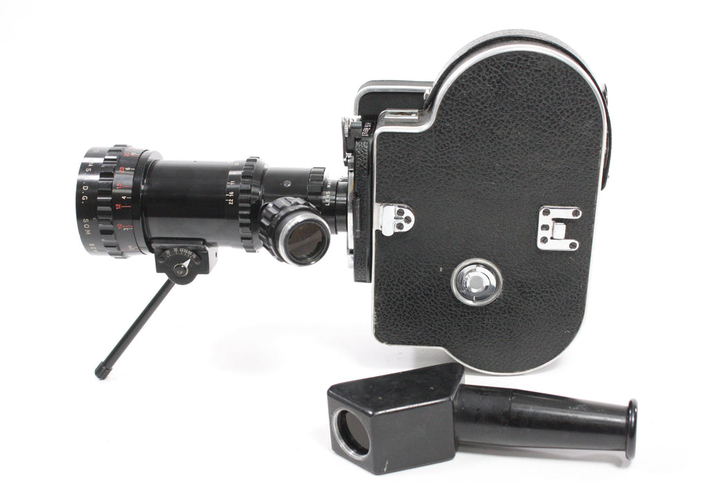 Bolex H16 Reflex 16mm Movie Camera with SOM Berthiot Pan-Cinor 17.5-70mm f/2.4 Lens