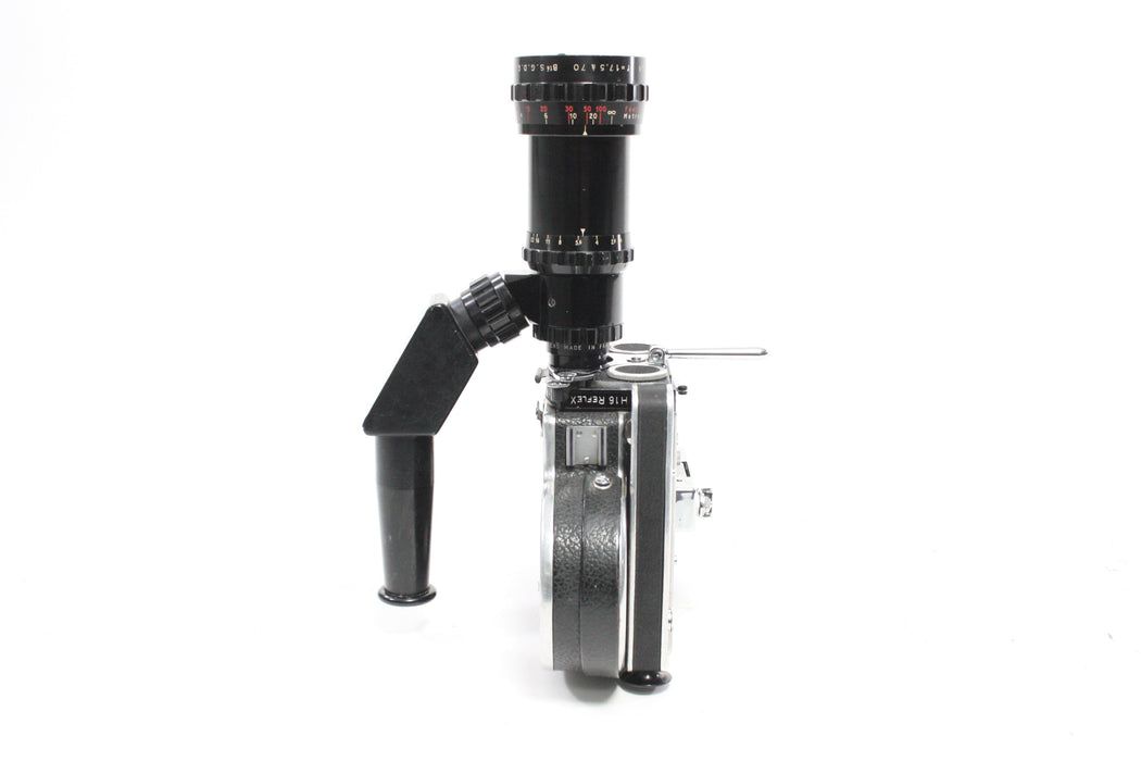Bolex H16 Reflex 16mm Movie Camera with SOM Berthiot Pan-Cinor 17.5-70mm f/2.4 Lens