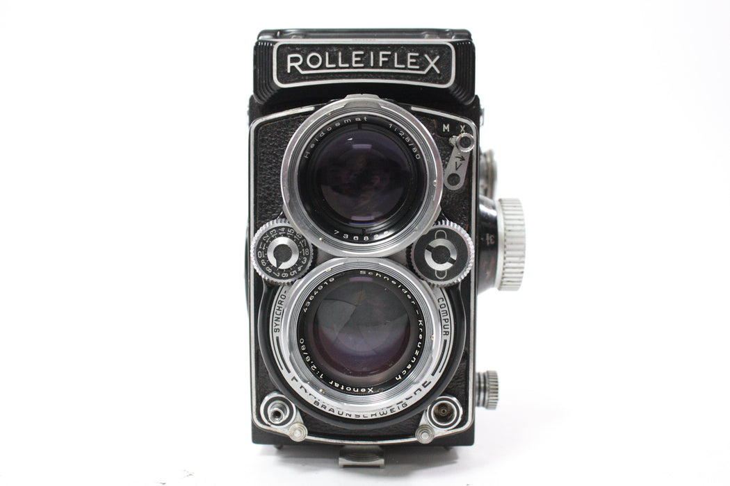 Rolleiflex 2.8 D Medium Format TLR Camera with Schneider-Kreuznach Xenotar 80mm f/2.8 Lens