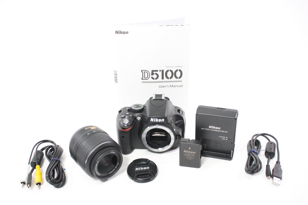 Nikon D5100 DSLR Camera with 18-55mm f/3.5-5.6G VR AF-S Nikkor Lens with Shutter Count 2,380
