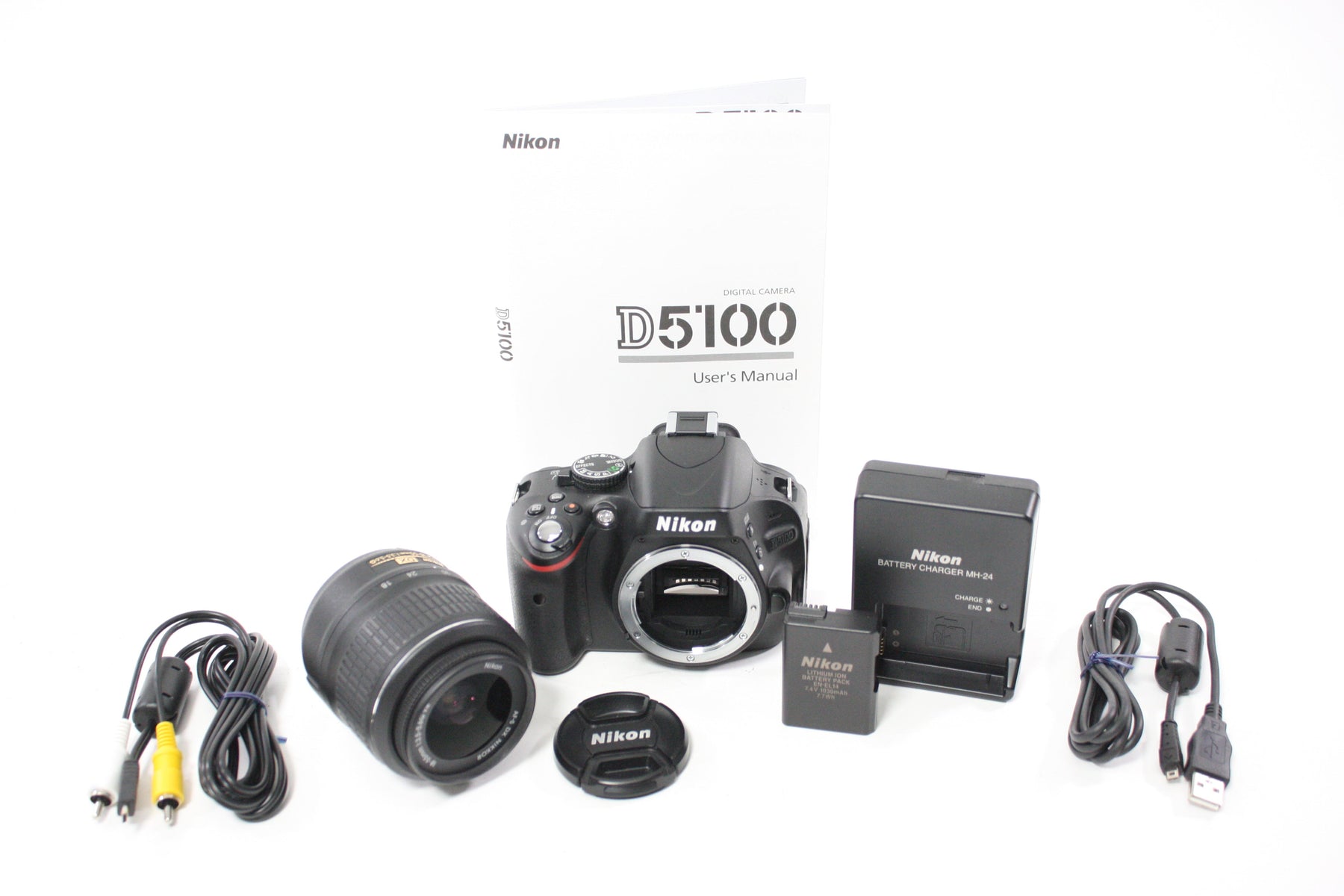 Nikon D5100 DSLR Camera with 18-55mm f/3.5-5.6G VR AF-S Nikkor Lens with Shutter Count 2,380
