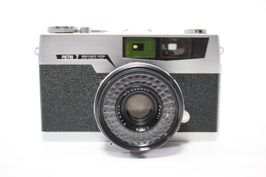 Petri 7 Green-O-Matic Color Corrected Super 35mm Rangefinder Camera