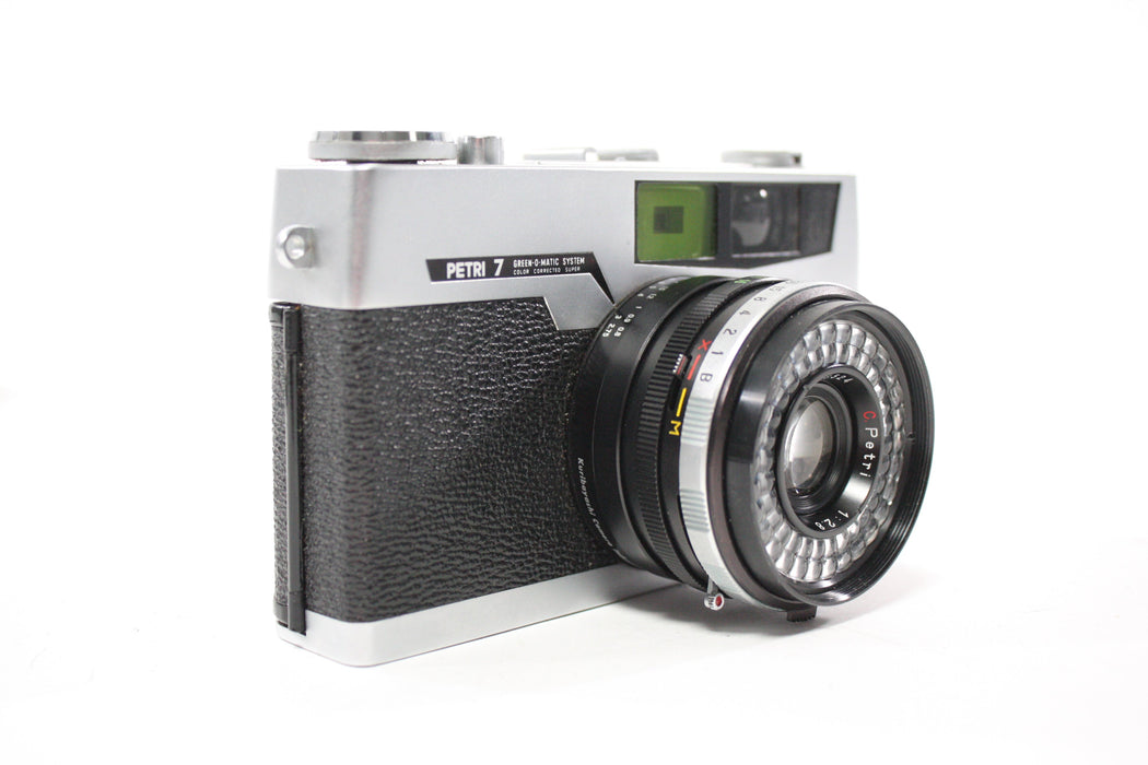 Petri 7 Green-O-Matic Color Corrected Super 35mm Rangefinder Camera
